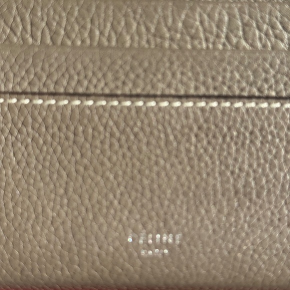 Celine Leather Wallet Taupe w/ Yellow Interior EUC - Picture 4 of 16